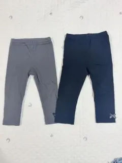 ベビーレギンス　80cm 2点セット　ブラック、グレー