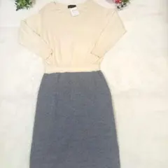 【新品】UNTITLEDアンタイトル　ウエスト切り替えロングニットワンピース