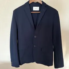 【美品】『INHERIT』 テーラードジャケット ネイビー シアサッカー