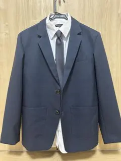 hiromichi nakano スーツ165 ネイビー　ブレザー　ネクタイ付き