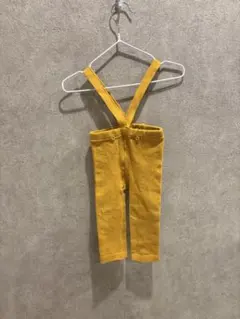 サスペンダー付き ニットパンツ イエロー