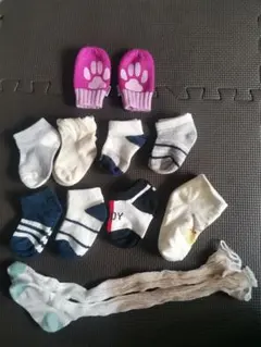 新生児ベビー靴下、手袋、日焼け防止ストーキング 10足セット