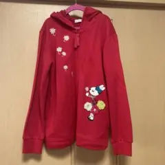 kp 赤い花柄パーカー