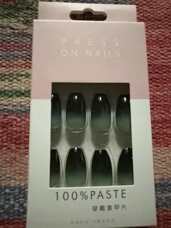 Lhyxuuk ネイルチップ つけ爪 ネイルプレス　おしゃれ 黒 ショート　地雷