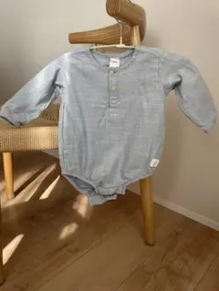 デニムシャツロンパース