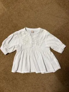 プティマイン　ホワイト　ブラウス　80cm