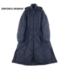 EMPORIO ARMANI フーデッド キルティングコート
