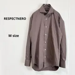 RESPECTNERO リスペクトネロ　長袖シャツ　M ブラウン　ウォッシャブル