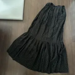 BEAMS HEART　ビームスハート　ノースリーブワンピース　ロング　星柄　黒