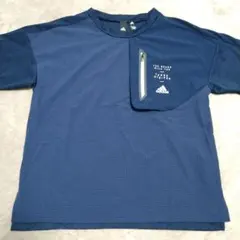 adidas アディダス Tシャツ ネイビー　150センチ　メッシュ　半袖