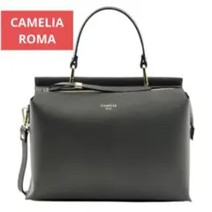 CAMELIA ROMAイタリア製 レザー 2WAY ハンドバッグ グレー本革