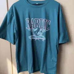 グリーン グラフィックプリント Tシャツ