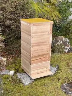 日本 みつばち 蜜蜂 ミツバチ 養蜂 飼育箱 重箱式 巣箱 組立済 待ち箱 5段