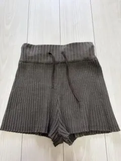 MURUA リブ編みブラウンショートパンツのサムネイル