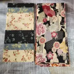 花柄ストライプの布地セット