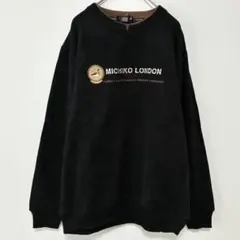 新品 ミチコロンドン スウェット トレーナー Lサイズ ブラック AB32