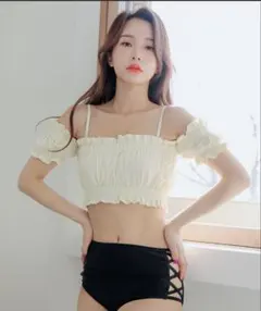フリルオフショルダーセパレート水着