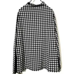 ファッションメッセージ　総柄トップス　黒　サイズなし
