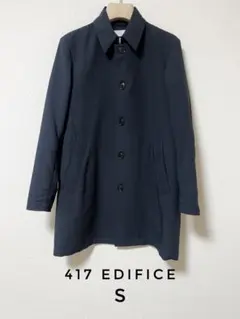 417 EDIFICE ステンカラーコート メンズS ネイビー系のサムネイル
