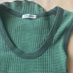 FUMIKA UCHIDA リブ タンクトップ グリーンのサムネイル