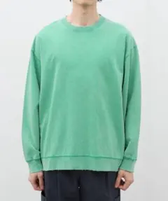 タグ付き新品 INHERIT ダメージピグメントスウェット ヴィンテージ加工