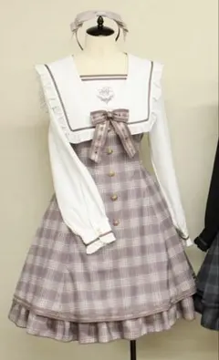 フリルスクエアセーラーカラーワンピース