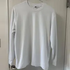 ②エアリズム コットンクルーネックTシャツ UNIQLO U 白 L ロンT