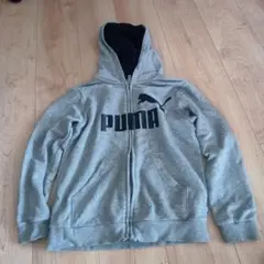 PUMA グレー フルジップパーカー