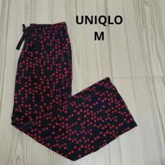 UNIQLO ルームウェア パンツ ハート柄 ネイビー Mサイズ