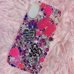 プリズムストーン プリティーリズム 平成女児 デコ ギャル スマホケース ピンク