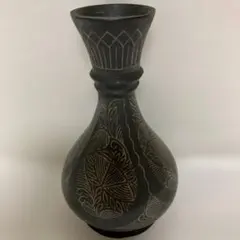 アンティーク　伝統工芸 インド金属花瓶