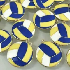 【25こ】バレーボールチャーム♡キーホルダー素材♡ハンドメイドに♡♡