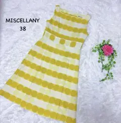 3612ミセラニ【M】ノースリーブワンピース　円形柄　大人可愛い　ガーリー