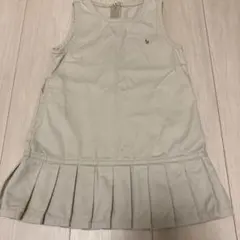 ラルフローレン　刺繍入りジャンバースカート クリーム色