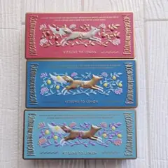キツネとレモン　モロゾフ　チョコレート缶　空き缶　3個　Morozoff　西淑