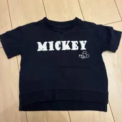 ミッキー刺繍Tシャツ 90cm ネイビー