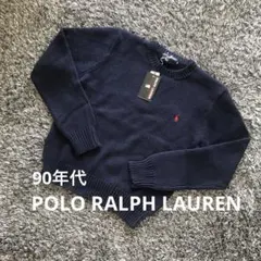 【希少】90年代 POLO RALPH LAUREN ニット セーターネイビーMのサムネイル