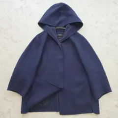 Max mara クチートアマーノ フード ゆったり リバー コート ネイビーのサムネイル