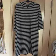 美品【Samansa mos2】ボーダーワンピス