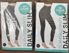 新品　２足DAILY SLIM 強着圧レギンス タイツL-LL