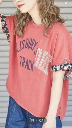 キューブシュガー 袖フリル半袖Tシャツ パウダー加工のサムネイル