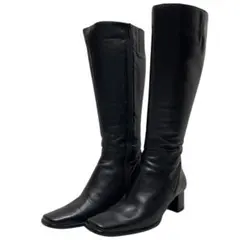 【極美品】エレガンス卑弥呼 (23) ロングブーツ サイドジップ 本革 レザー