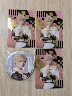 刀ミュ 目出度歌誉花舞 十周年祝賀祭 クリアカード×3　缶バッジ×1　物吉貞宗