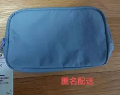 未使用　無印良品　大きく開くポーチ　L グレー　MUJI