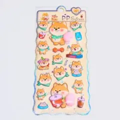 ★立体３Ｄシール★ぷくぷくシール★おしりぷにぷに★柴犬★Ｅ２９