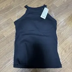 UNIQLO ユニクロ　ホルターネックブラタンクトップ　黒　M 新品タグ付き