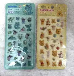 ぷくぷくシール　モンスターズインク　プーさん