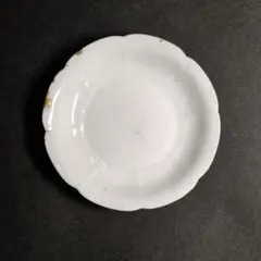 古九谷　白磁輪花小皿　江戸時代　アンティーク　骨董