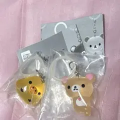 リラックマ クリアマスコットチャーム めじるしアクセサリー2点セット