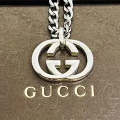 【美品】GUCCI グッチ ロールチェーン シルバー 燻し銀 ネックレス 50㎝ グッチ ロール チェーン ネックレス シルバー 925 燻し銀 約50cm